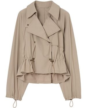 Burberry Hooded Rosewin Trench Jacket - Natural