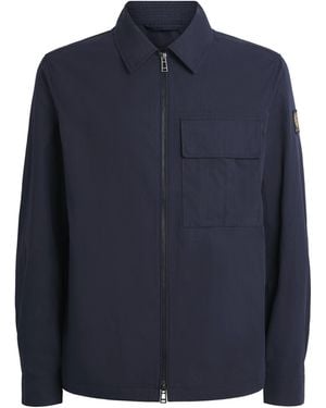Belstaff Cotton-Blend Cargo Overshirt - Blue