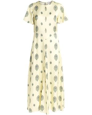 Sandro Paisley Print Maxi Dress - Metallic