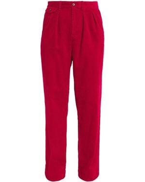 Polo Ralph Lauren Corduroy Wide-Leg Trousers - Red