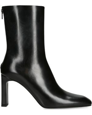 TOTEME Nappa Leather Ankle Boots 85 - Black