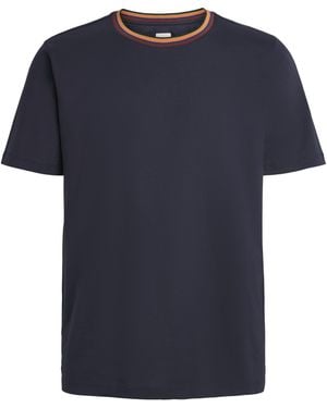 Paul Smith Cotton Artistic Trim T-Shirt - Blue
