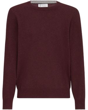 Brunello Cucinelli Cashmere Crew-Neck Jumper - Purple