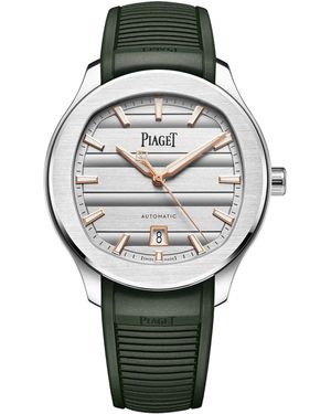 Piaget Stainless Steel Polo Signature Date Watch - Metallic