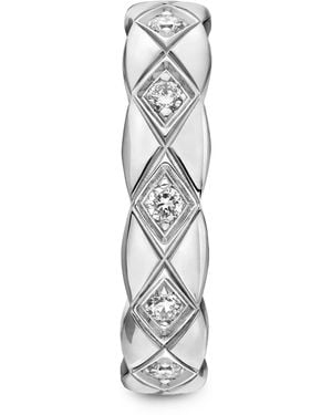 CHANEL And Diamond Coco Crush Single Earring - White