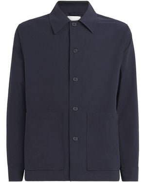 NN07 Seersucker Blaze Overshirt - Blue