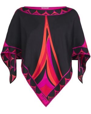 PUCCI Silk Fari Kaftan Top - Red