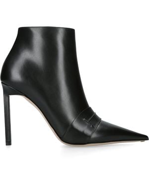 Tom Ford Leather Eva Ankle Boots 105 - Black