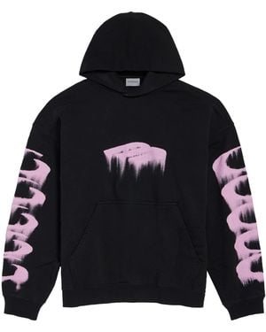 Balenciaga Cotton Wet Brush Hoodie - Blue