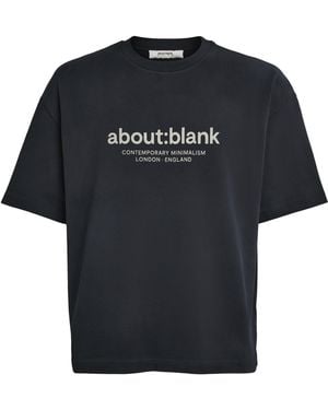 About Blank Cotton Logo Garcon T-Shirt - Black