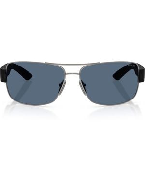 Prada Linea Rossa Metal Pr B52S Sunglasses - Blue