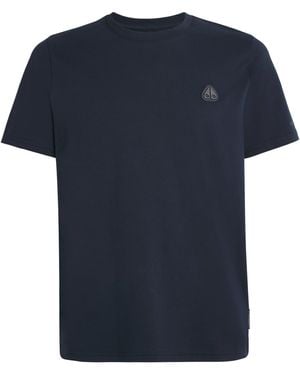 Moose Knuckles Cotton Crescent T-Shirt - Blue