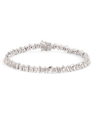 Suzanne Kalan And Diamond Classic Icon Tennis Bracelet - White