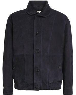 Arma Lamb Suede Plato Jacket - Blue