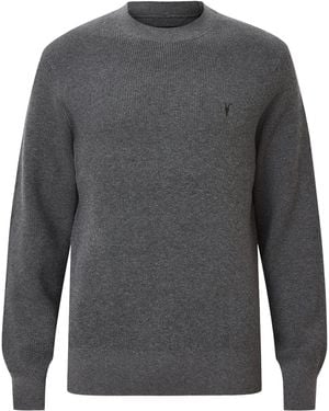 AllSaints Organic Cotton-Wool Aspen Sweater - Gray