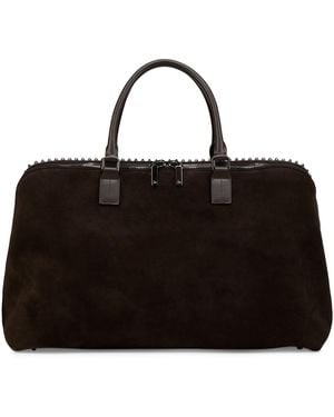 Christian Louboutin Suede Funky Weekender Duffle Bag - Black