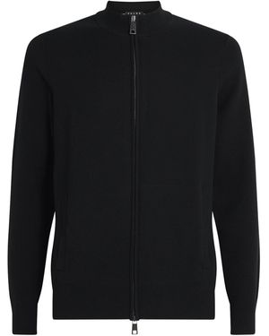 FALKE Wool-Cotton Zip-Up Cardigan - Black