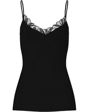Hanro Cotton Rosaria Tank Top - Black