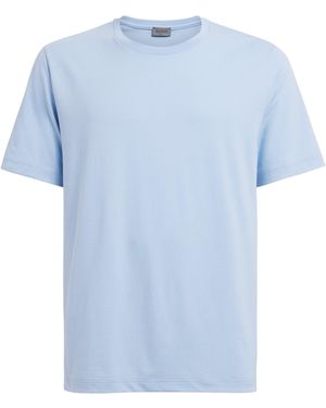 Hanro Cotton Night & Day T-Shirt - Blue