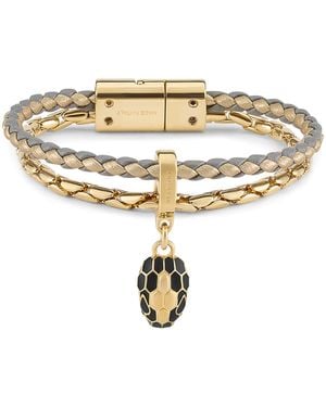 BVLGARI Leather Serpenti Forever Bracelet - Metallic
