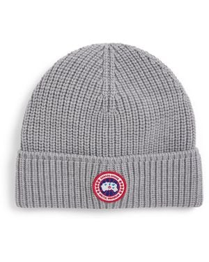 Canada Goose Merino Ribbed Beanie - Grey