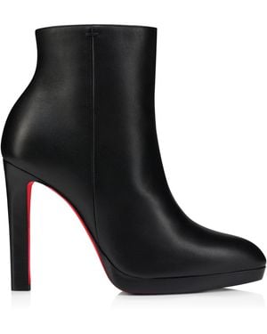 Christian Louboutin Fannylove Booty 120 Leather Boots - Black