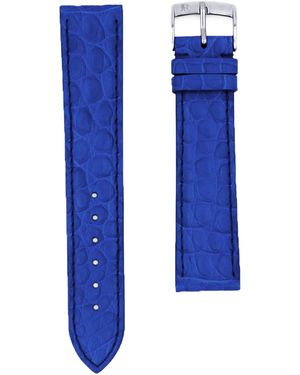 Jean Rousseau Alligator Classic 3.5 Watch Strap - Blue