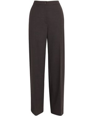 Claudie Pierlot Wool-Blend Straight Trousers - Grey