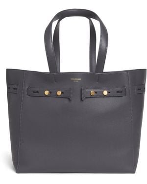 Thom Browne Leather Cabas Tote Bag - Black