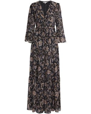 Veronica Beard Silk Paisley Akara Maxi Dress - Black