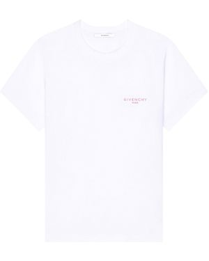 Givenchy Cotton Embroidered-Logo T-Shirt - White