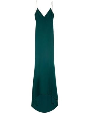 Tom Ford Satin Embellished Maxi Dress - Green