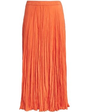 JOSEPH Habotai Silk Pleated Sully Skirt - Orange