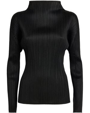 Pleats Please Issey Miyake Basics Long-Sleeved Top - Black