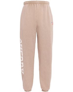 CHERRY LA Cotton Logo Print Hollywood Joggers - Natural