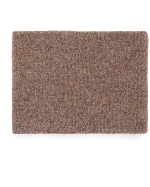 Johnstons of Elgin Cashmere-Silk Bouclé Snood - Brown