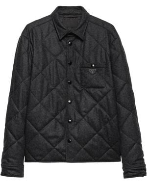 Prada Cashmere Padded Overshirt - Black