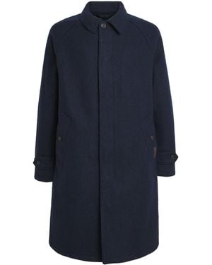 Polo Ralph Lauren Wool Tweed Langdon Walking Coat - Blue