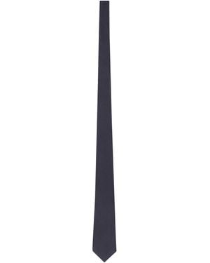 Saint Laurent Silk Satin Tie - White