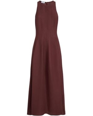 Brunello Cucinelli Twill Maxi Dress - Purple