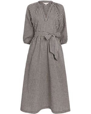 Barbour Cotton-Blend Suri Midi Dress - Gray
