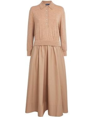 Polo Ralph Lauren Wool-Blend Jumper Dress - Natural