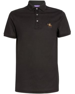 Ralph Lauren Cotton Standing Horse Polo Shirt - Black