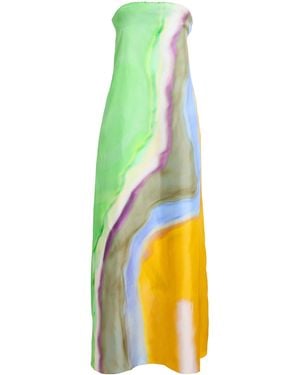 Christopher Esber Silk Bandeau Aura Maxi Dress - Yellow