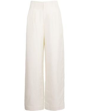 STAUD Pierre Wide-Leg Trousers - White
