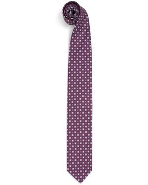 Eton Silk Jacquard Tie - Purple