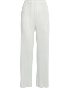 Pleats Please Issey Miyake Monthly Colours April Straight Trousers - White