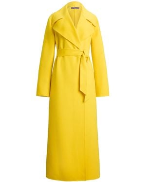 Ralph Lauren Cashmere Michaela Wrap Coat - Yellow