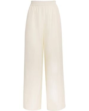 LeKasha Silk Pamir Wide-Leg Trousers - White