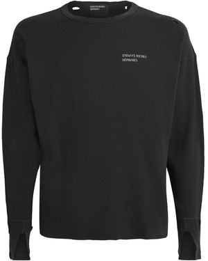 Enfants Riches Deprimes Distressed Logo Long-Sleeve T-Shirt - Black
